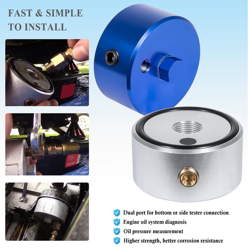 Bonbo 7219 Oil Pressure Adapter & EN-47971 Oil Pressure Gauge Adapter Kit for GM 4.8L, 5.3L, 5.7L, 6.0L Engines 1996-2006 Works on Generation III, IV, V, V8 Engines - Image 4